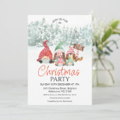 Gnomes Famille des quatre fêtes de Noël Invitation (Debout devant)