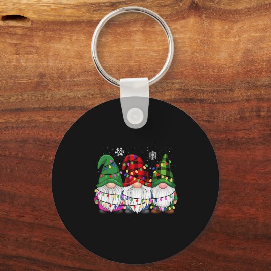 Gnomes Family Matching Pjs Men Women Funny Xmas Ho Sleutelhanger (Voorkant)
