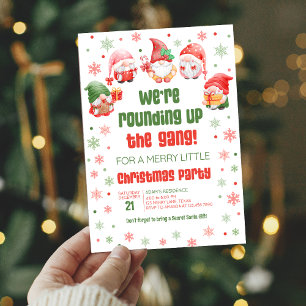 Gnomes Fun Fête de Noël Invitation