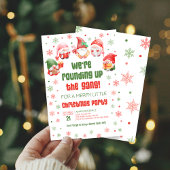 Gnomes Fun Holiday Christmas Party Uitnodiging