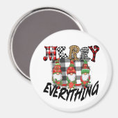 Gnomes Funny Merry Alles Black White Pset Magneet (Voorkant / Achterkant)