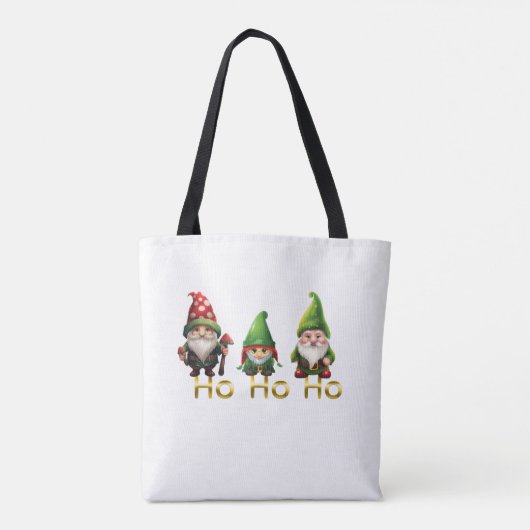 Gnomes Ho Ho Ho Christmas Draagtas (Achterkant)