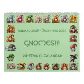 Gnomes in Hats 2026-2027 24-Month Calendar Kalender (Hoes)