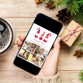 Gnomes Kerstfoto Feestdagenkaart