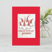 Gnomes kerstkaart (Staand voorkant)