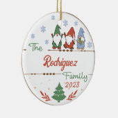 Gnomes Kerstmis Keramisch Ornament (Rechts)