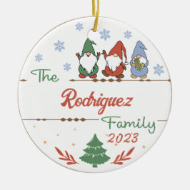 Gnomes Kerstmis Keramisch Ornament