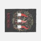 Gnomes Merry KerstRed Black Fleece Deken (Voorkant (Horizontaal))