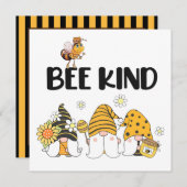 Gnomes mignons et carte d'abeille (Devant / Derrière)