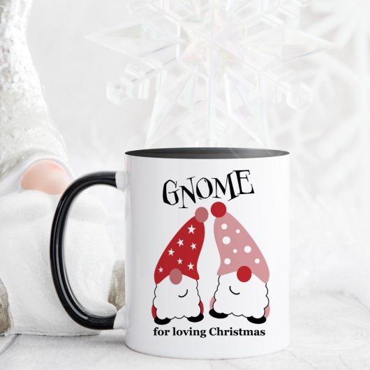 Gnomes mignons Mug de Noël (rouge)