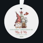 Gnomes mignons Pine Tree Notre premier Noël<br><div class="desc">De mignons gnomes et pins.</div>