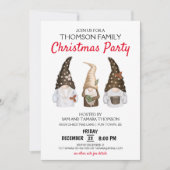 Gnomes moderne Festive Noël Invitation (Devant)