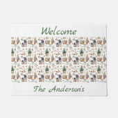 Gnomes nordic style boerderij welkom deurmat (Voorkant)