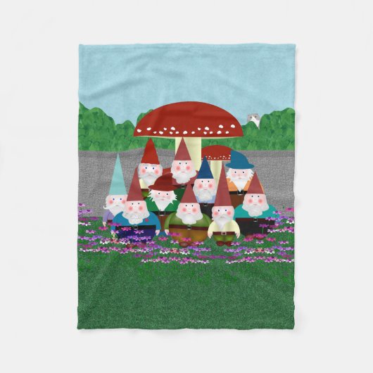Gnomes petite couverture en polaire (Devant)