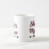 Gnomes Red Banner Love, valentine café tasse (Centre)