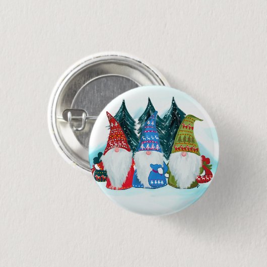 GNOMES RONDE BUTTON 3,2 CM (Voorkant /achterkant)