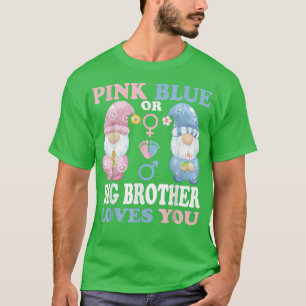 Gnomes roze of blauwe Big Brother houdt van u, Bab T-shirt