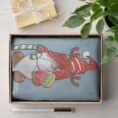 Gnomes Santa Claus | kerstpapier met rood tefpapie Tissuepapier (Geschenk)