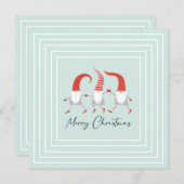 Gnomes scandinaves fantastiques Joyeuse carte de N (Devant / Derrière)