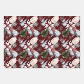 Gnomes Snowflakes Festive Nordic Kerstmis Pattern Inpakpapier Vel (Voorkant 3)