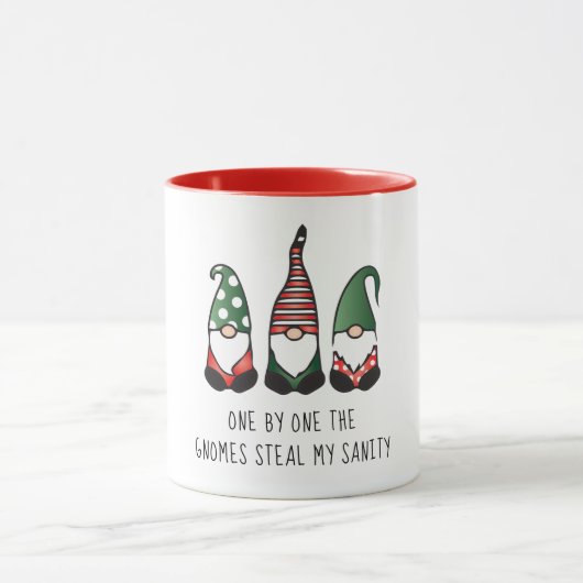 Gnomes Steal My Sanity Funny Gezegde voor Kerstmis Mok (Midden)