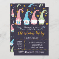 Gnomes Suédois mignon Noël Invitation