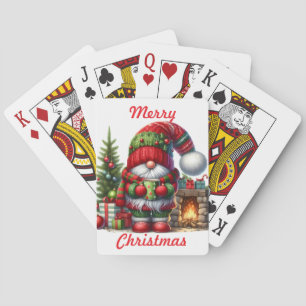 Gnome's vrolijke kerstkaarten pokerkaarten