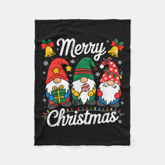 Gnomes Xmas Funny Merry Christmas Gnomes Men Women Fleece Deken (Voorkant)