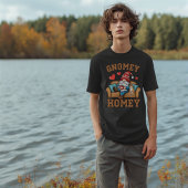 Gnomey homey gnome thuis ontwerp t-shirt