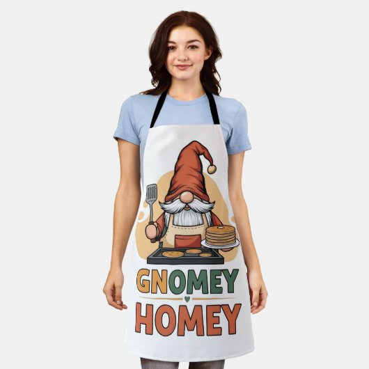 Gnomey homey pancakes design schort (Gedragen)