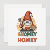 Gnomey huiselijke pannenkoeken ontwerp bedankkaart (Voorkant / Achterkant)
