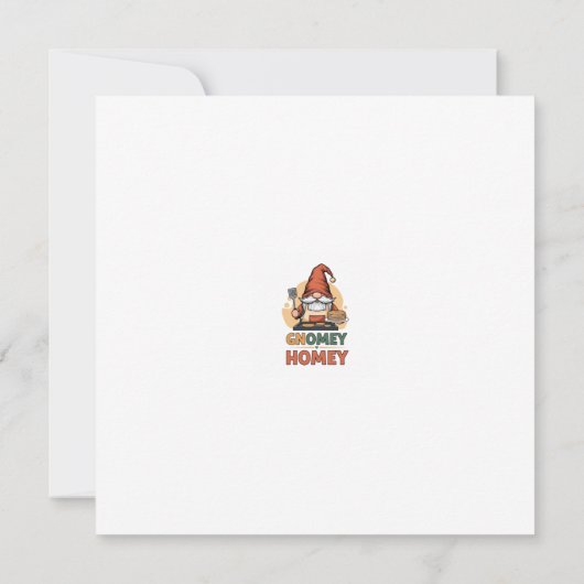 Gnomey huiselijke pannenkoeken ontwerp kaart (Achterkant)