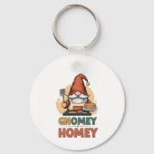 Gnomey huiselijke pannenkoeken ontwerp sleutelhanger (Achterkant)