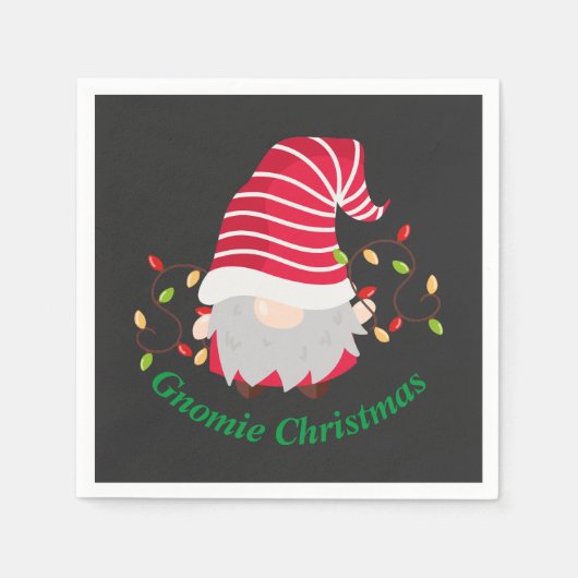 Gnomie Kerstmis Napkins Servet (Voorkant)