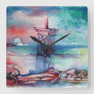 GNOMON EN MERK VIERKANTE KLOK