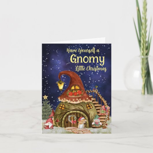 Gnomy Kerst Kaart (Voorkant)