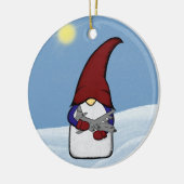 Gnoom en C-130 Keramisch Ornament (Links)