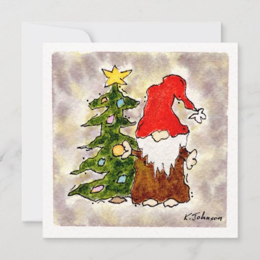 Gnoom en kerstkaart (Voorkant)