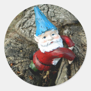 Gnoom gestampt ronde sticker