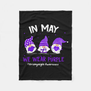Gnoom in mei Draag we Paarse koolstof fibromyalgie Fleece Deken