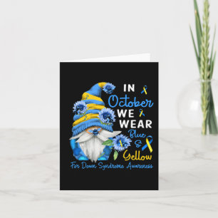 Gnoom in oktober Draag we blauw-geel-downsyndroom Kaart