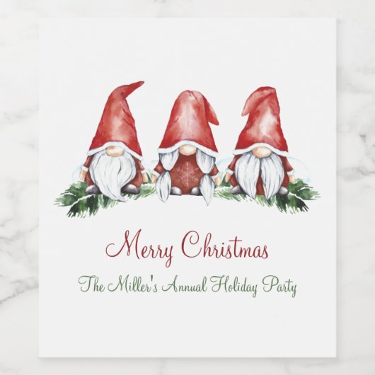 Gnoom, kerstwijn wijn etiket (Enkel label)