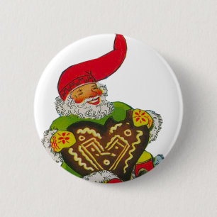 Gnoom met hart ronde button 5,7 cm