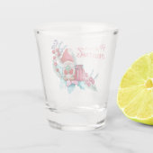 Gnoom met kerstcadeautas shot glas (Achterkant)