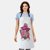 Gnoom met roze rozen Valentijnsdag bloem fee Schort (Gedragen)