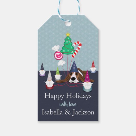 Gnoom voor de Feestdagen Cadeaulabel (Voorkant)