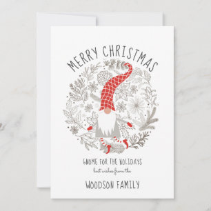 Gnoom voor de Feestdagen Elf-kerstkaart