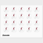 Gnoom voor de Feestdagen Ronde Sticker (Vel)