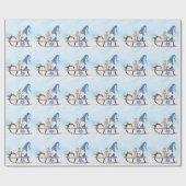 Gnoom voor kerst Gedecormeerde Sleigh Cadeaupapier (Vlak)