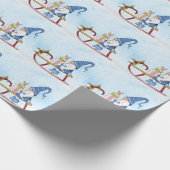 Gnoom voor kerst Gedecormeerde Sleigh Cadeaupapier (Hoek)